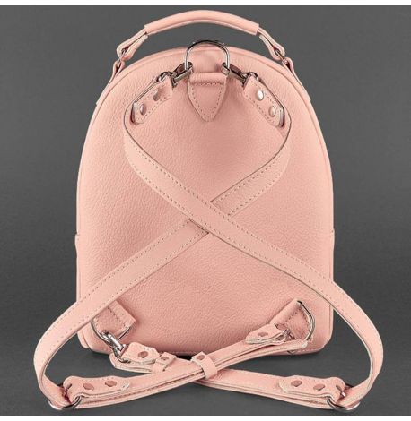 Жіночий шкіряний міні-рюкзак Kylie (рожевий)