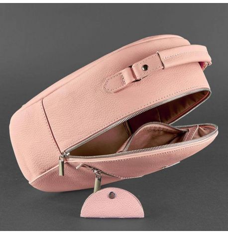 Жіночий шкіряний міні-рюкзак Kylie (рожевий)