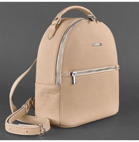 Женский кожаный мини-рюкзак Kylie (светло-бежевый)