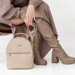 Женский кожаный мини-рюкзак Kylie (светло-бежевый)