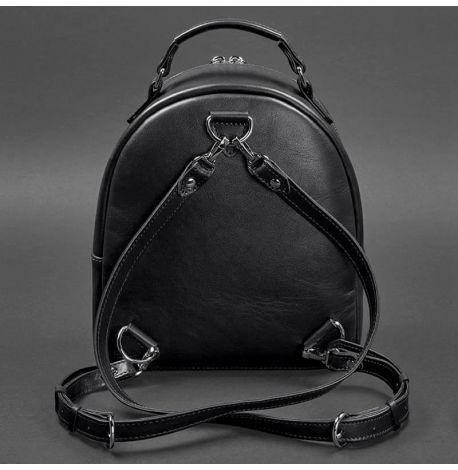 Женский кожаный мини-рюкзак Kylie (черный)