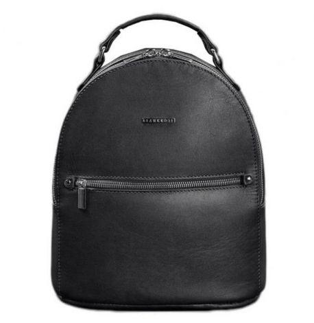 Женский кожаный мини-рюкзак Kylie (черный)