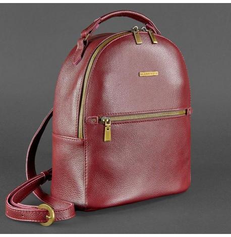 Женский кожаный мини-рюкзак Kylie (марсала)