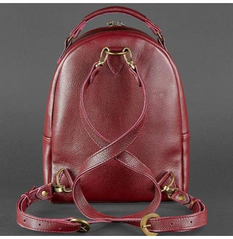 Женский кожаный мини-рюкзак Kylie (марсала)