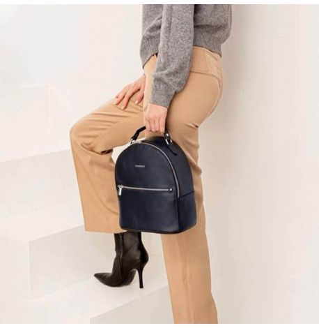 Женский кожаный мини-рюкзак Kylie (темно-синий)