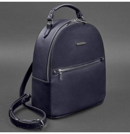 Женский кожаный мини-рюкзак Kylie (темно-синий)