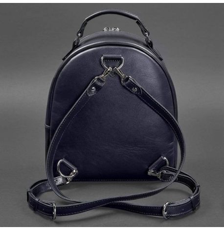 Женский кожаный мини-рюкзак Kylie (темно-синий)