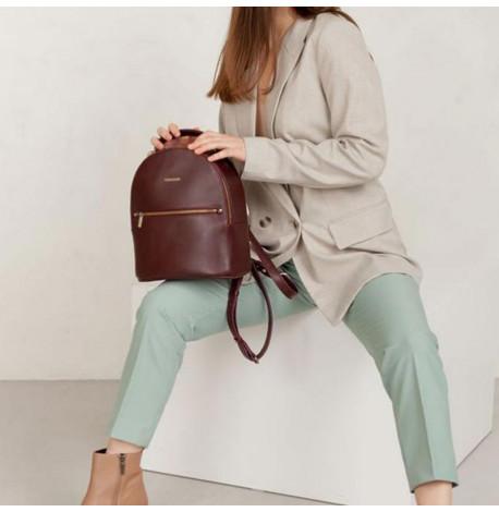 Шкіряний міні-рюкзак Kylie (бордовий) шкіра Krast