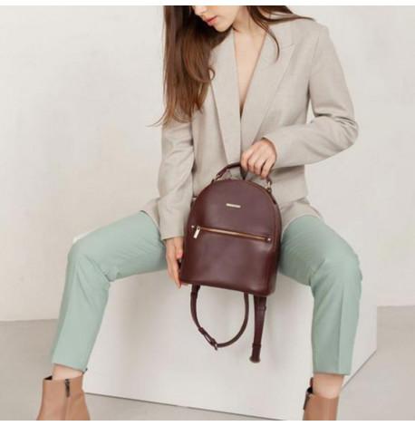 Шкіряний міні-рюкзак Kylie (бордовий) шкіра Krast