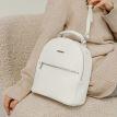 Женский кожаный мини-рюкзак Kylie (белый)