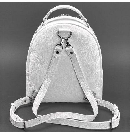 Женский кожаный мини-рюкзак Kylie (белый)