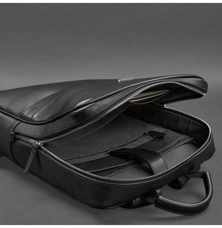 Мужской кожаный рюкзак Foster (черный)