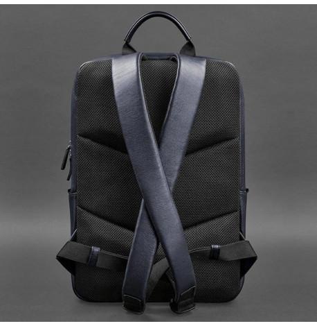 Мужской кожаный рюкзак Foster (темно-синий)