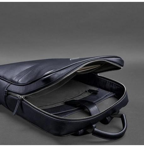 Мужской кожаный рюкзак Foster (темно-синий)