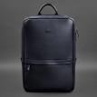 Мужской кожаный рюкзак Foster (темно-синий)