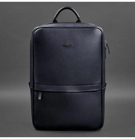 Мужской кожаный рюкзак Foster (темно-синий)