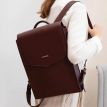 Городской кожаный женский рюкзак (бордовый)