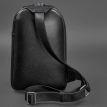 Мужской кожаный рюкзак на одно плечо Chest Bag (черный)