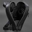 Мужской кожаный рюкзак на одно плечо Chest Bag (черный)