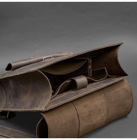 Городской кожаный рюкзак Brit (темно-коричневый)