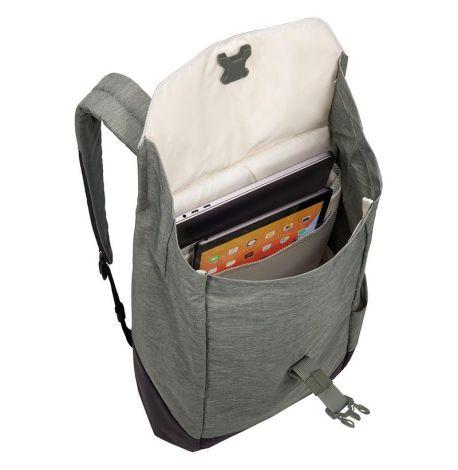 Рюкзак Thule Lithos Backpack 16L Agave-Black із відділенням для ноутбука (сіро-зелений/чорний)