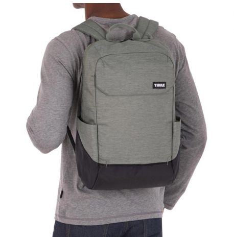 Рюкзак Thule Lithos Backpack 20L Agave-Black із відділенням для ноутбука (сіро-зелений/чорний)