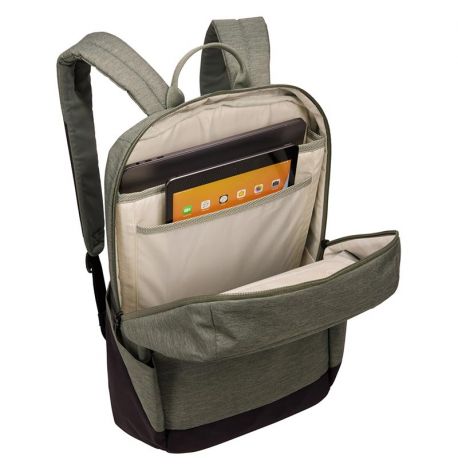 Рюкзак Thule Lithos Backpack 20L Agave-Black із відділенням для ноутбука (сіро-зелений/чорний)