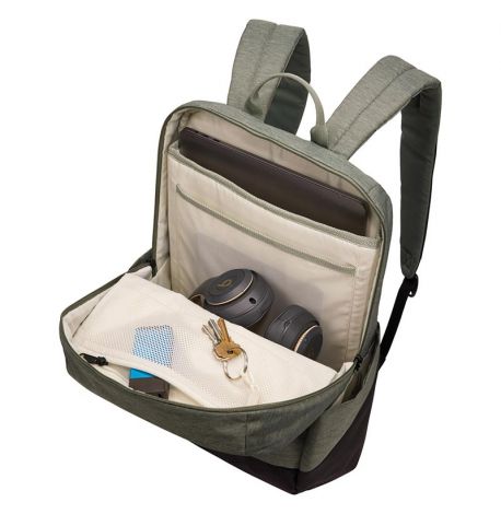 Рюкзак Thule Lithos Backpack 20L Agave-Black із відділенням для ноутбука (сіро-зелений/чорний)