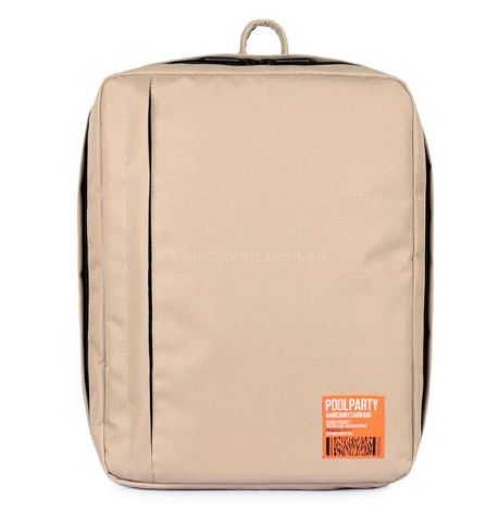 Рюкзак для ручної поклажі PoolParty Airport (бежевий) - WizzAir / Ryanair