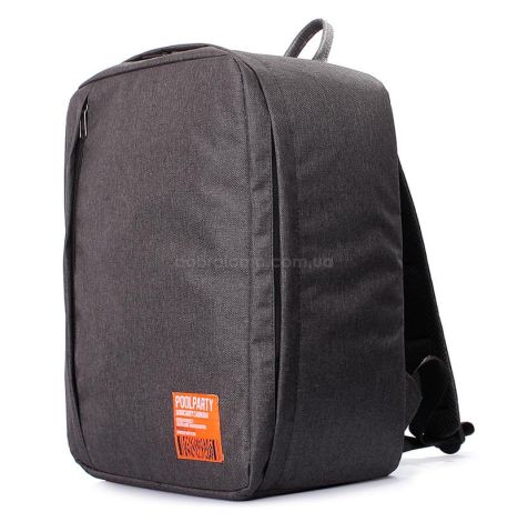 Рюкзак для ручної поклажі PoolParty Airport (темно-сірий) - WizzAir / Ryanair