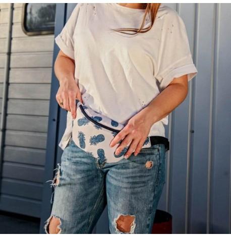 Поясна сумка-бананка Bumbag "Ананаси"