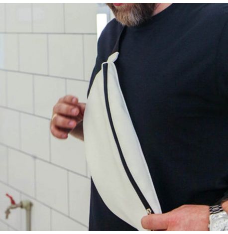 Поясна сумка-бананка Badabumbag (біла)