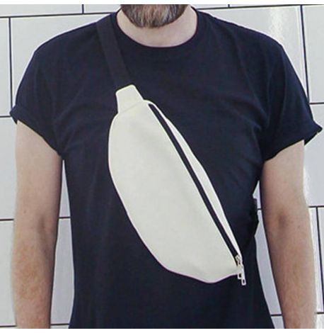 Поясна сумка-бананка Badabumbag (біла)