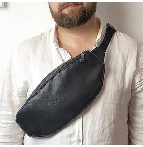 Поясна сумка-бананка Badabumbag (чорна)