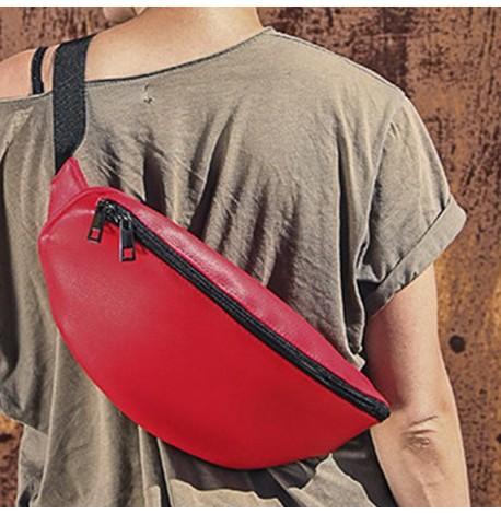 Поясна сумка-бананка Badabumbag (червона)