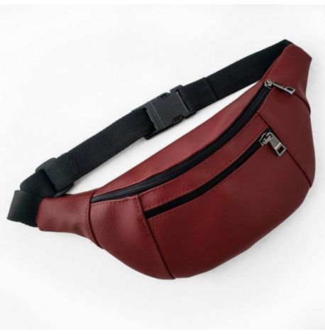 Поясна сумка-бананка Bumbag (бордова)