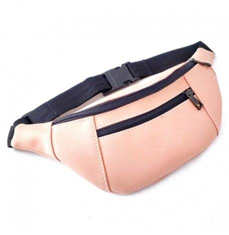Поясна сумка-бананка Bumbag (пудрова)