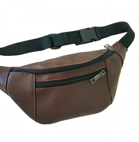 Поясна сумка-бананка Bumbag (темно-коричнева)