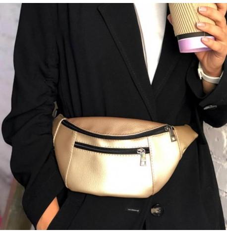 Поясна сумка-бананка Bumbag (золота)