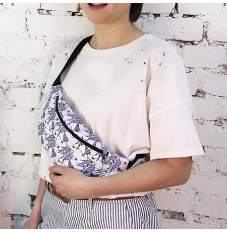 Поясна сумка-бананка Bumbag "Єдиноріжки"