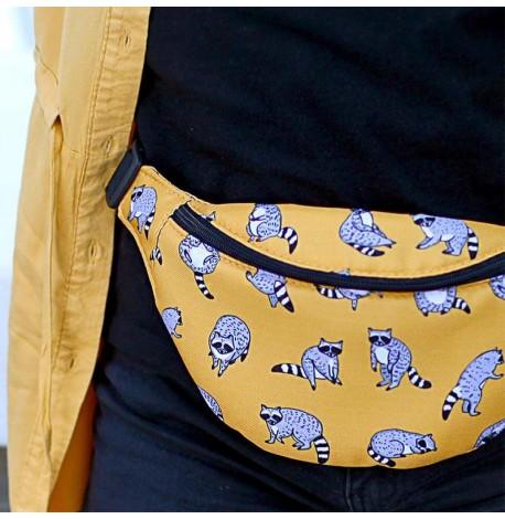 Поясна сумка-бананка Bumbag "Єнотики"