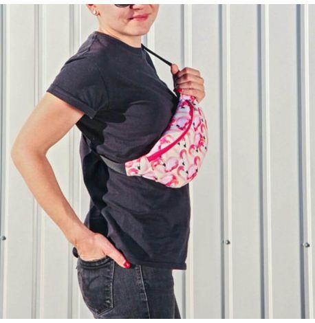 Поясна сумка-бананка Bumbag "Фламінго"