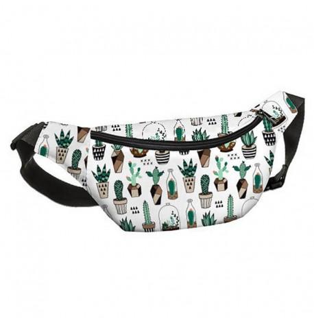 Поясна сумка-бананка Bumbag "Кактуси"