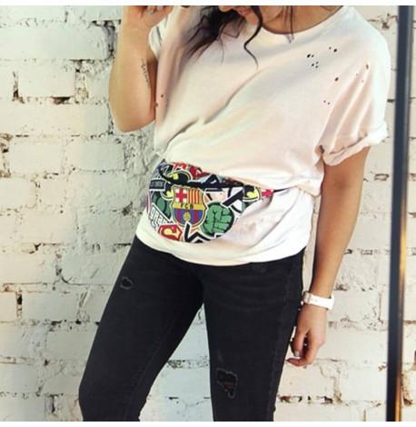 Поясна сумка-бананка Bumbag "Логотипи"