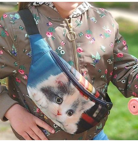 Поясна сумка-бананка Bumbag "Миле кошеня"