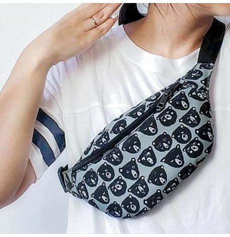 Поясна сумка-бананка Bumbag "Ведмедики"