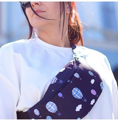 Поясна сумка-бананка Bumbag "Повітряні кулі"