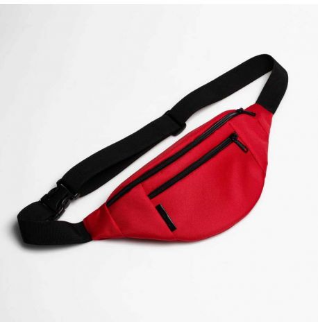 Поясная сумка-бананка красная