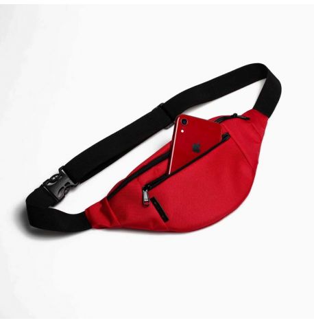 Поясная сумка-бананка красная