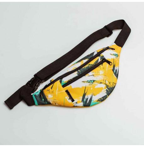 Поясна сумка-бананка жовта Сolorful